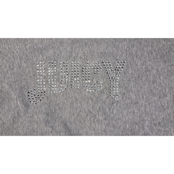Women's Juicy Couture Grey Sweatpants XL Rhinestone Fleece Lined Jogger - Picture 4 of 5